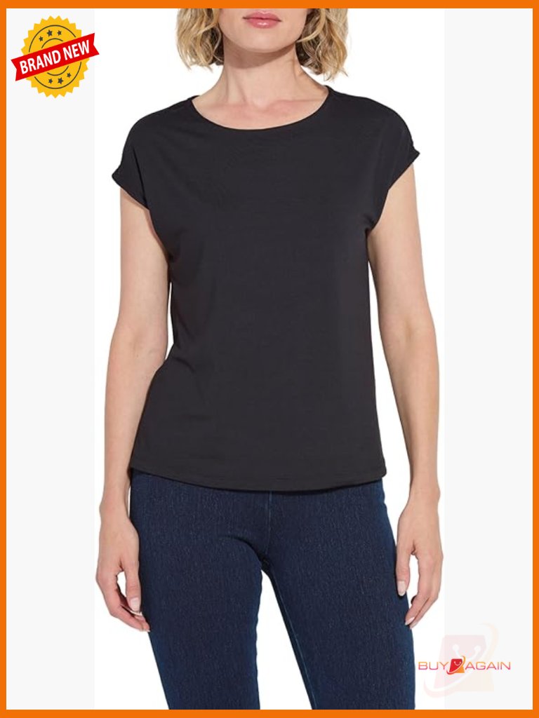 Women's Short Sleeve Crew Neck T-Shirt, Lightweight Cotton Blend, Casual Fit